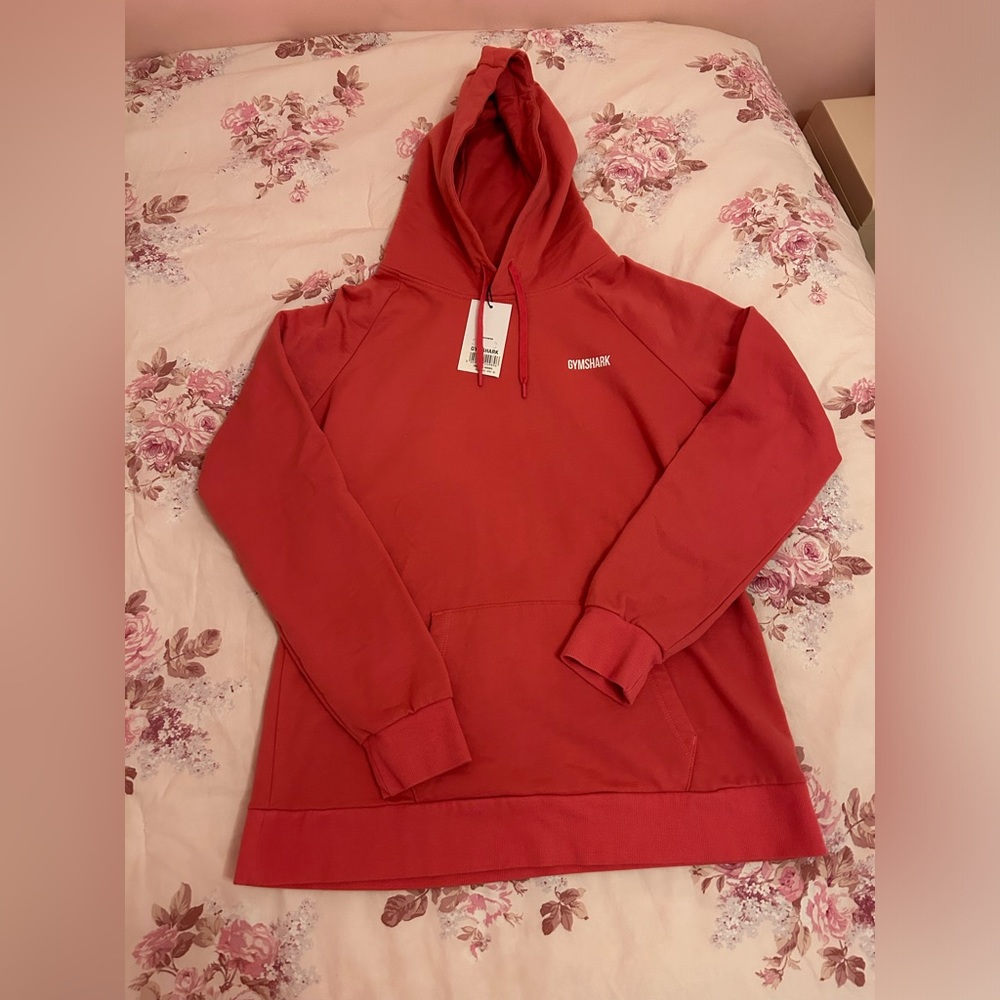 NEW NWT Gymshark Training Hoodie XL pink pullover sweatshirt coral